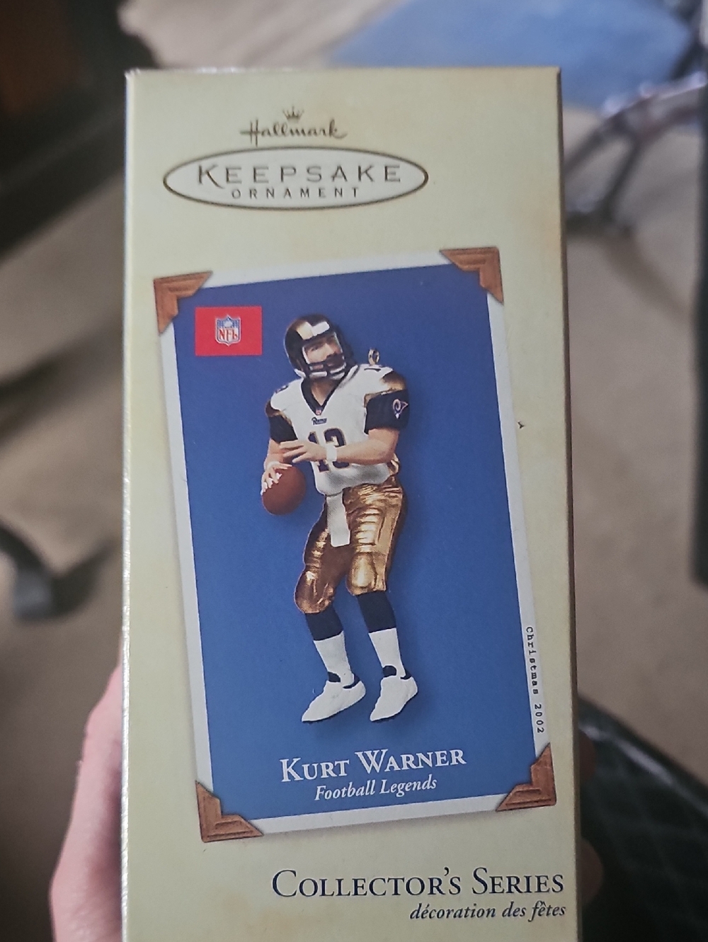 Hallmark Keepsake Kurt Warner Ornament - Blue & Gold